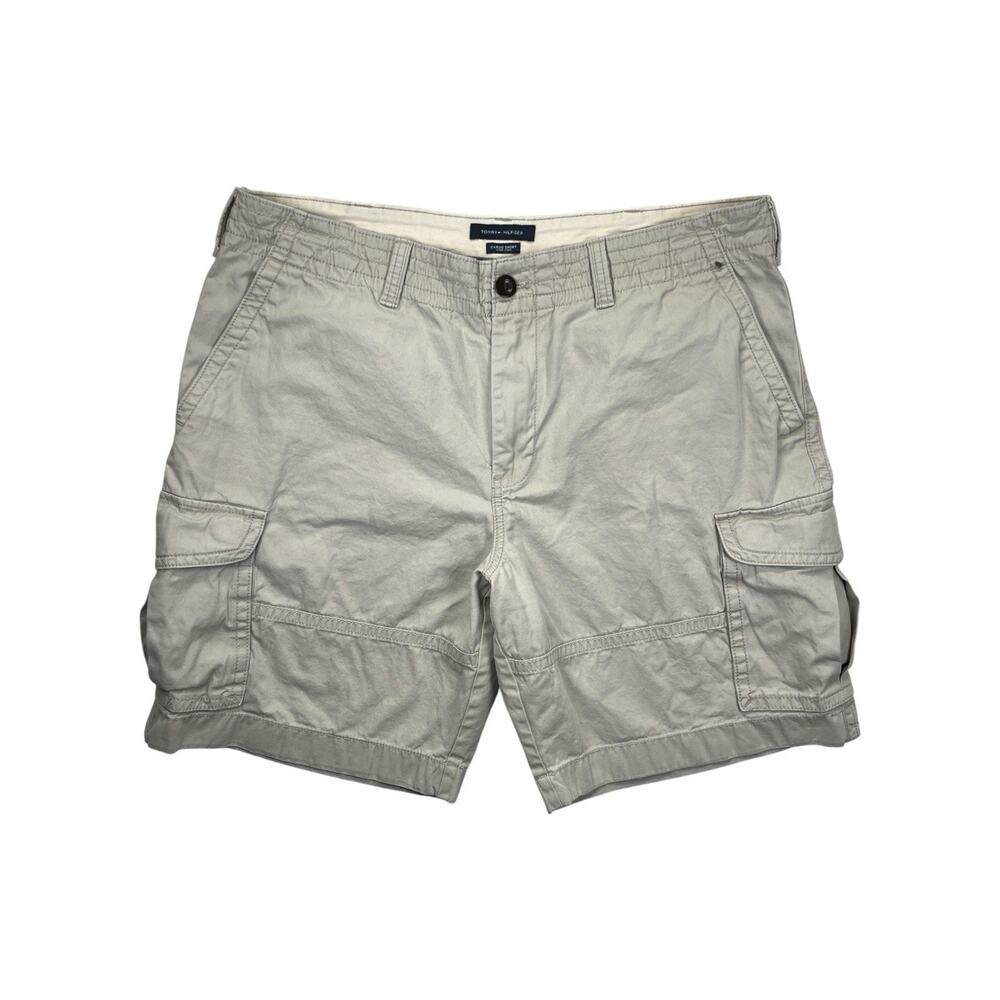 Tommy Hilfiger Men’s Cargo Shorts Size 40 Khaki Classic Fit Outdoor Casual